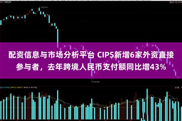 配资信息与市场分析平台 CIPS新增6家外资直接参与者，去年跨境人民币支付额同比增43%